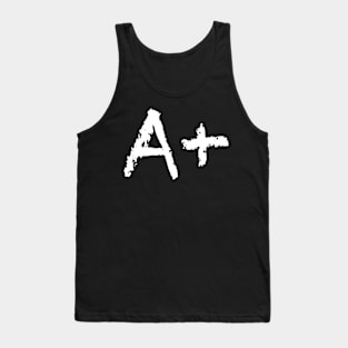 A+ (A plus) School Grade Chalkboard Style Tank Top